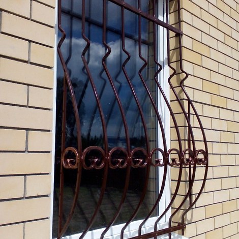 Кованая решетка на окно Стенли