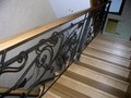 Превью изделия - Кованая лестница с узором Бабочка