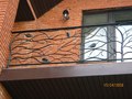Превью изделия - Кованое декоративное ограждение на балкон с орнаментом в форме ветвей